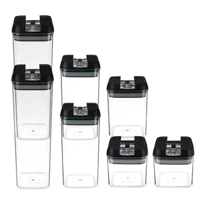 7-Piece Set Food Storage Container Sealed Lid Kitchen Canister Set Organiser