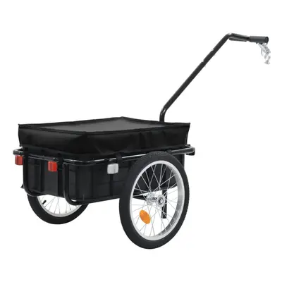 vidaXL Bike Trailer Cargo Bike Wagon Bicycle Trailer/Hand Wagon Steel Black