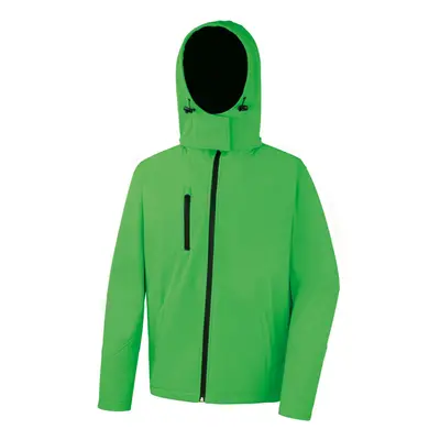 (M, Vivid Green/Black) Result Core Mens Lite Hooded Softshell Jacket