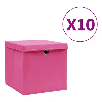 (pink with lids, pcs) vidaXL Storage Boxes Organiser Cube Basket Container Pack Box Storage Ches