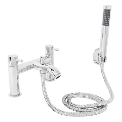 Modern Chrome Bath Shower Mixer Tap with Hand Held Shower Head Set