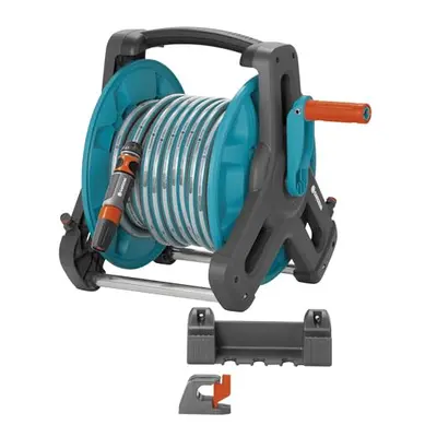 Gardena Classic wall-fixed Hose Reel Set: Mobile hose reel, wall-mountable to save space and can