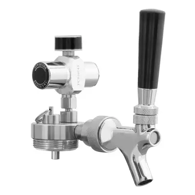 Baridi UK Style Beer Tap with CO2 Regulator for Baridi Stainless Steel Growler Kegs - DH102