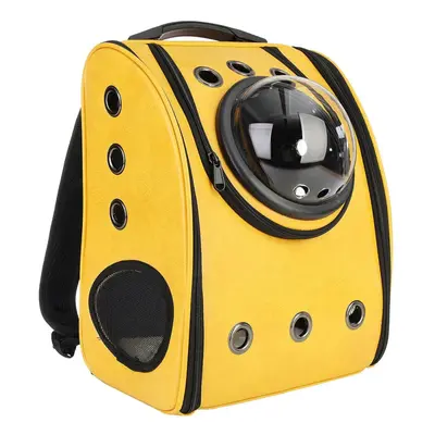 (Yellow) Astronaut Capsule Breathable Pet Puppy Cat Travel Bag Space Carrier Bag