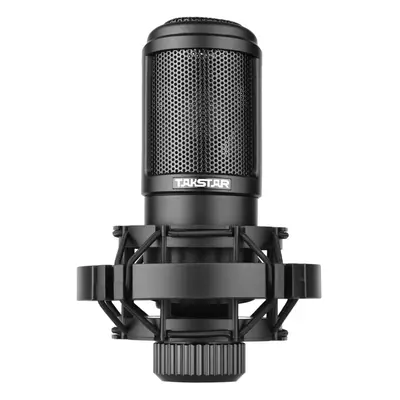 Side-address Microphone Wired Condenser Mic Cardioid Pickup Pattern with Shock Mount and Tripod