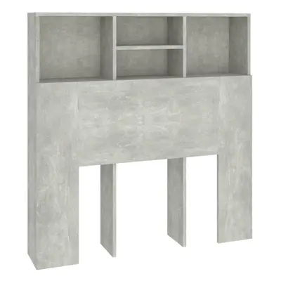 (concrete grey) vidaXL Headboard Cabinet Bedroom Bookcase Headboard Furniture Multi Colours