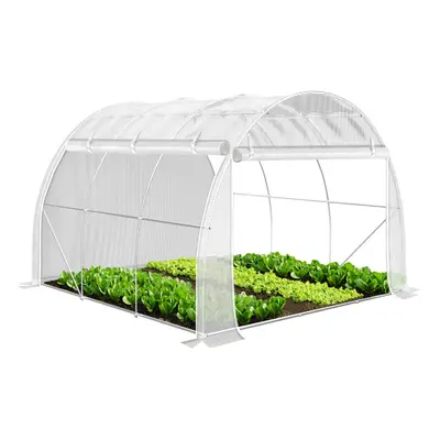 VOUNOT Polytunnel Greenhouse Gardening Walk In Grow House with Roll-up Side Walls, 3x3x2m 9mÂ², 