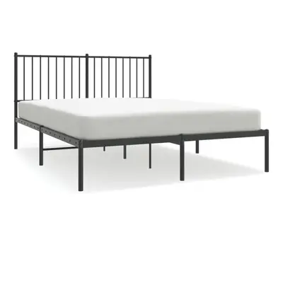 (with headboard, x cm) vidaXL Metal Bed Frame with Headboard Bedroom Metal Platform Bed Base Bed