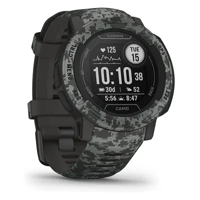 Garmin Instinct - Camo Edition Rugged GPS Smartwatch, Graphite Camo