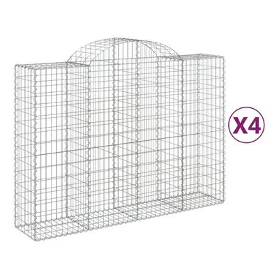 (200 x x 140/160 cm/ pcs) vidaXL Arched Gabion Basket Stone Basket Gabion Retaining Wall Galvani