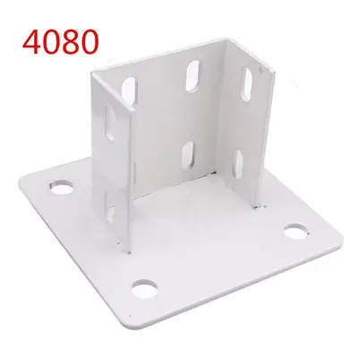 (4080) Aluminum Extrusions Square Foot Connector Cup Ground Fence Guardrail Base Accessories