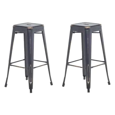 Set of Bar Stools CABRILLO Metal Black