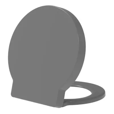 (Grey) Round Soft Close Toilet Seat x Quick Release - Top or Bottom Fix