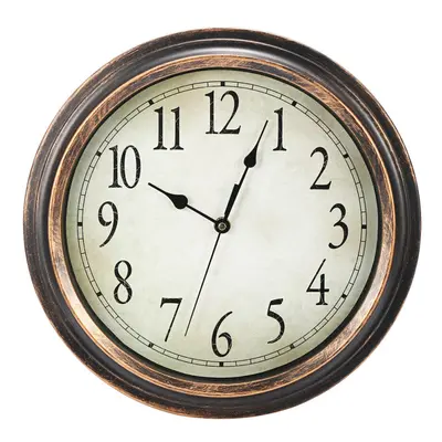 (Gold) 12.5'' Quartz Decorative Round Classic Retro Clock Vintage Non Ticking Home Wall Clock