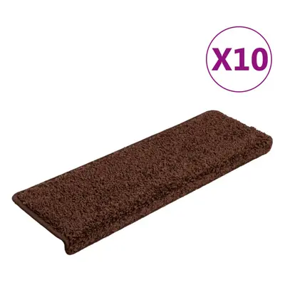 (dark brown, 10) vidaXL Carpet Stair Treads Decorative Stair Step Protector Rug Stair Mats