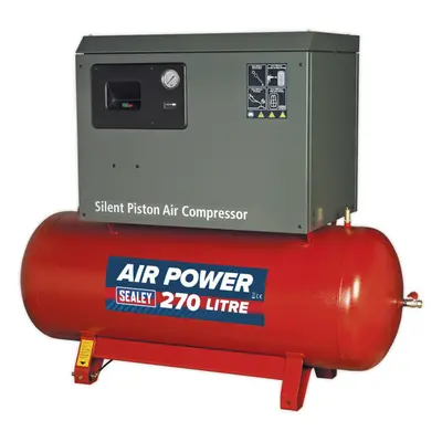 270 Litre Low Noise Belt Drive Compressor - 7.5hp 3-Phase Electric Motor