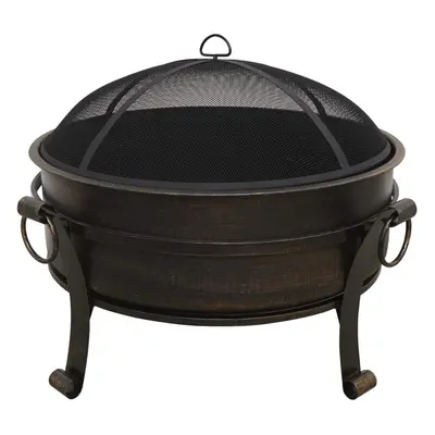 Dellonda 30" Deluxe 2-in-1 Outdoor Fire Pit/Coffee Table/Garden Patio Heater - Antique Bronze Ef