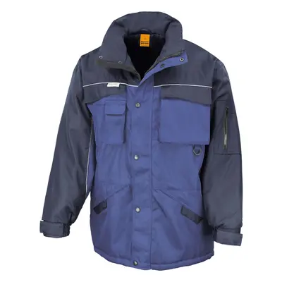 (M, Royal Blue/Navy) WORK-GUARD by Result Mens Heavy Duty Coat