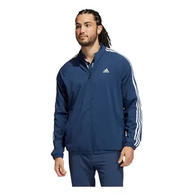 (M, Crew Navy) adidas Golf Mens Lined Full Zip Primegreen Stretch Fabric Jacket