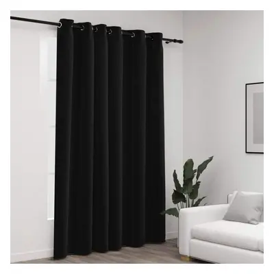 vidaXL Linen-Look Blackout Curtains with Grommets Anthracite 290x245cm Drape