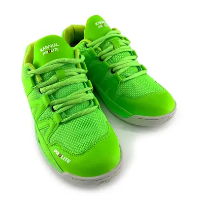 (39) Karakal Prolite Men's Squash Shoes Lightweight Breathable Mesh Upper Green Sneakers