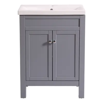 NRG Traditional Bathroom Vanity Sink Unit Cabinet Basin Floor Standing Storage Furniture 600mm G