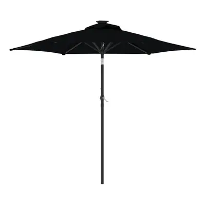 (black) vidaXL Garden Parasol with Steel Pole Patio Umbrella Sun Parasol Bordeaux Red