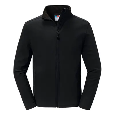 (L, Black) Russell Mens Essential Recycled Soft Shell Jacket