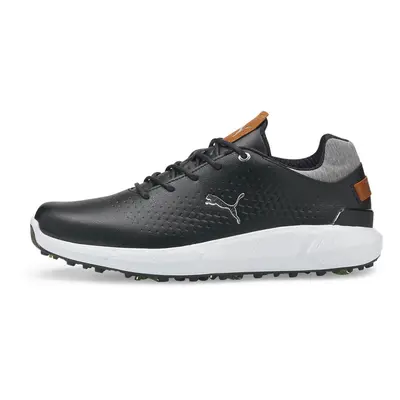 (UK 7, Black/Silver) Puma Golf Mens IGNITE ARTICULATE Leather Soft Spiked Waterproof Golf Shoes