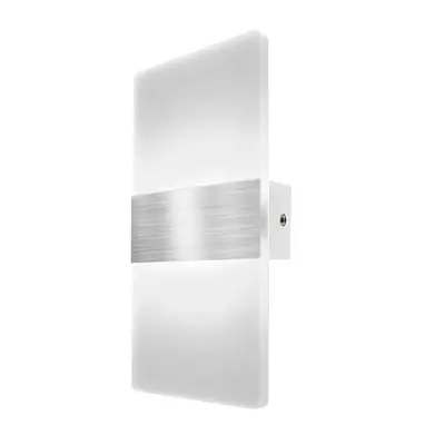 (Silver & White Light 6500K) Modern Wall Sconces LED Wall Light