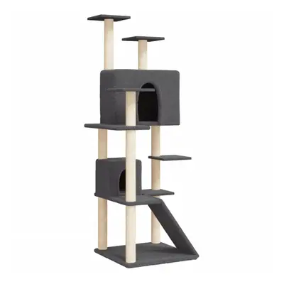 (dark grey) vidaXL Cat Tree with Sisal Scratching Posts cm Cat Climber Multi Colours