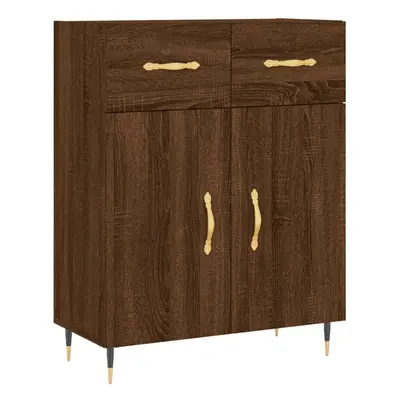 (brown oak) vidaXL Sideboard Storage Side Cabinet Cupboard Smoked Oak Engineered Wood