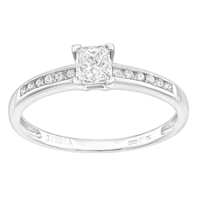 (N) Jewelco London 9ct White And 0.45ct Diamond Engagement Ring