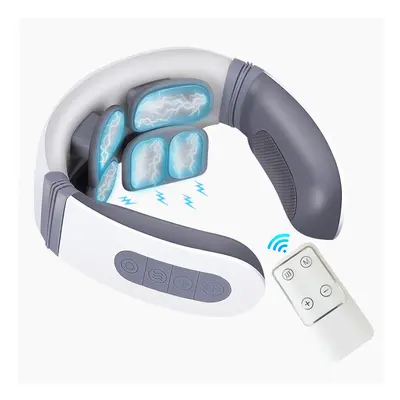 (B) Heads Neck Massager Levels TENS Electric Impulse Heating Intelligent Massager Relaxation Mac