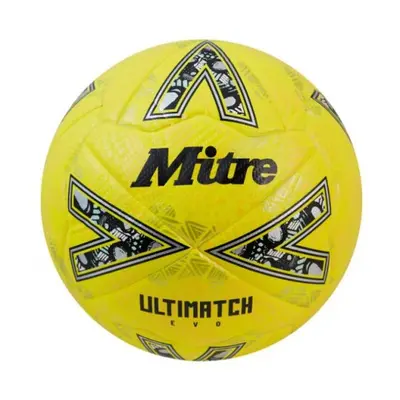 (5, Fluorescent Yellow/Yellow Gold) Mitre Ultimatch Evo Football