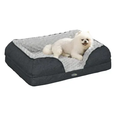 PawHut Dog Bed Calming Pet Bed Dog Mattress for Small Dogs - Charcoal Grey