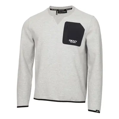 (S, Silver Marl) DKNY Mens Hyper Tech Breathable Stretch Sport Premium Warm Sweater