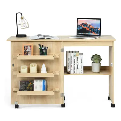 Folding Sewing Table IN Rolling Craft Table Home Office Desk Workstation