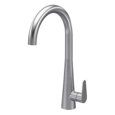 Kitchen Mono Mixer Tap with Lever Handle, 398mm - Brushed Nickel