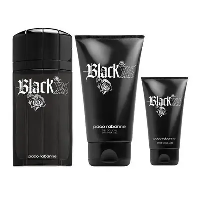 Paco Black Xs Pcs Set For Men: 3.4 Edt Sp + 5.1 Shower Gel + 2.5 Aftershave Care