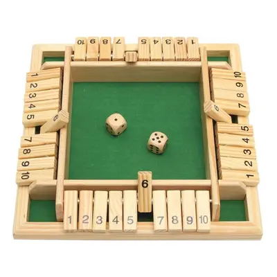 Wooden Traditional Four Sided Number Pub Bar Board Dice Party Funny Game Toys