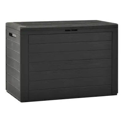 vidaXL Garden Storage Box Anthracite 78cm Outdoor Patio Cushion Deck Chest