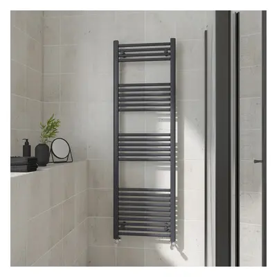 (Straight, 1600x500mm) Warmehaus Heated Towel Rail Anthracite Bathroom Ladder Style Radiator Gre