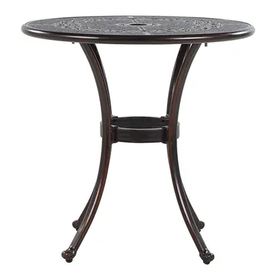 Garden Table Metal Dark Brown BOVINO