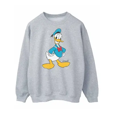 (3XL, Sports Grey) Disney Mens Classic Donald Duck Sweatshirt