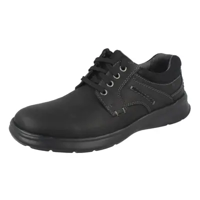 (UK 8.5, Black) Mens Clarks Casual Shoes Cotrell Plain - G Fit