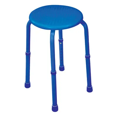 Blue Multi Purpose Stackable Stool Rust proof Aluminium Frame Height Adjustable