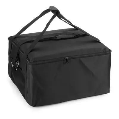 (Black) 16" Waterproof Pizza Insulated Bag Cooler Bag Insulation Folding Picnic Portable Ice Pac