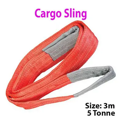 3m Tonne (5000KG) Flat Webbing Strong Cargo Sling Lifting Crane Hoist Strap