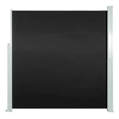 vidaXL Retractable Side Awning 140x300cm Black Patio Privacy Screen Blind